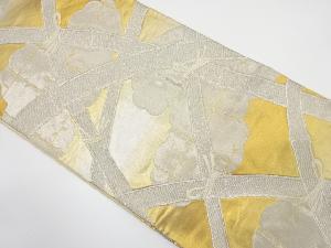 アンティーク　竹垣に雲模様織り出し袋帯（着用可）